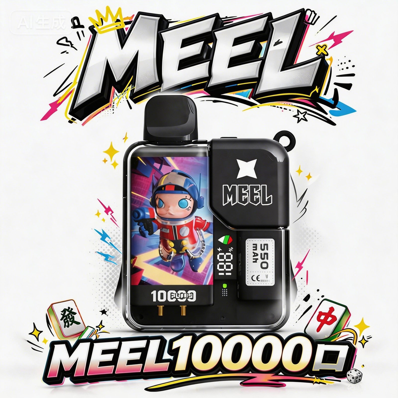 【Meel Boost 麻將版】10,000 口旗艦神機 國粹造型最吸睛 Boost 模式瞬爆極鮮果韻 550mAh 強韌續航持久耐操 味蕾炸裂的純粹享受 台灣現貨